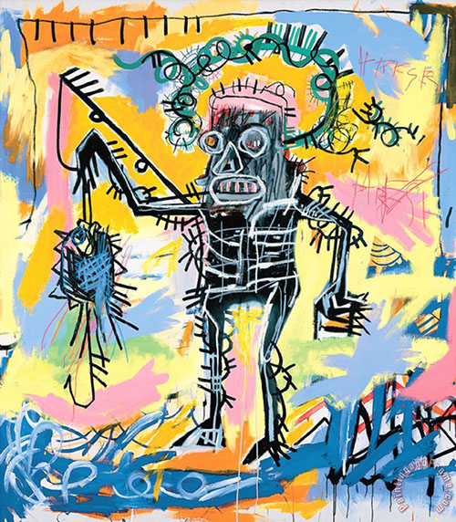 Untitled 1981 F - Jean-Michel-Basquiat reproduction oil painting