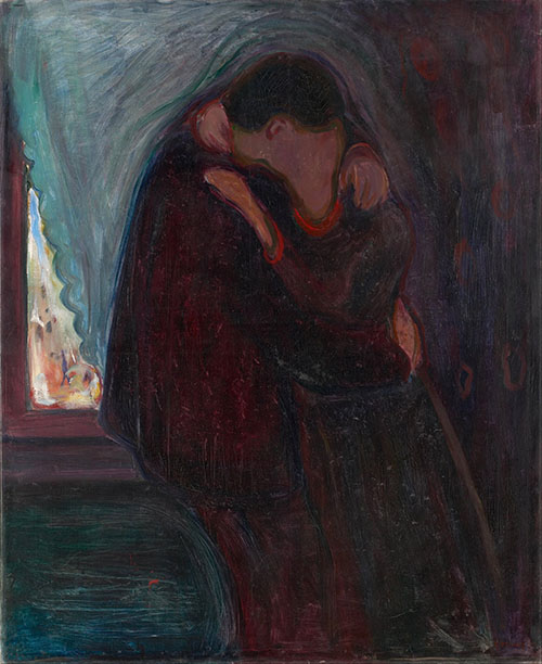 The Kiss 1897 - Edvard Munch reproduction oil painting