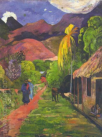 Tahiti Road - Paul Gauguin reproduction oil painting
