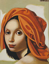 Orange Turban - Tamara de Lempicka reproduction oil painting