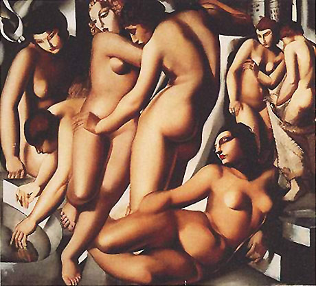 Bathing Women 1929 - Tamara de Lempicka reproduction oil painting