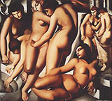 Bathing Women 1929 - Tamara de Lempicka reproduction oil painting