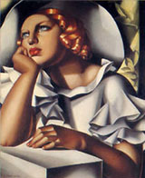 Eune Fille a la Fenetre - Tamara de Lempicka reproduction oil painting