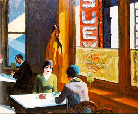 Chop Suey 1929 - Edward Hopper reproduction oil painting