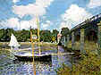 Road Bridge at Argenteuil - Claude Monet reproduction oil painting