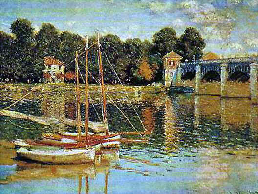 The Bridge at Argenteuil - Claude Monet reproduction oil painting