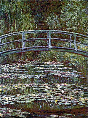 Japanese Bridge over Pool of Water Lilies - Claude Monet reproduction oil painting