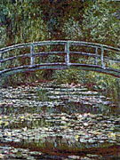 Japanese Bridge over Pool of Water Lilies - Claude Monet reproduction oil painting