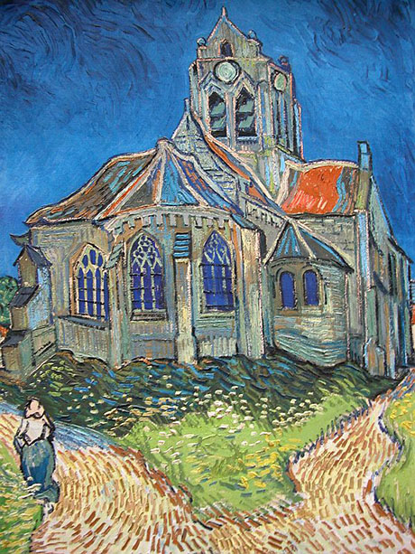 The Church at Auvers - Vincent van Gogh reproduction oil painting