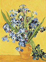 Vase with Irises (Yellow) - Vincent van Gogh reproduction oil painting