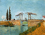 Langlois Bridge at Arles with Women - Vincent van Gogh reproduction oil painting