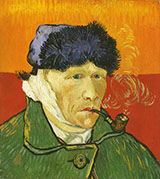 Self Portrait Ear and Pipe - Vincent van Gogh reproduction oil painting