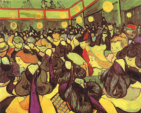 The Dance Hall in Arles - Vincent van Gogh reproduction oil painting