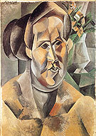 Portrait of Fernande (1909) - Pablo Picasso reproduction oil painting