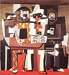 Three Musicians Wearing Masks (1921) - Pablo Picasso reproduction oil painting