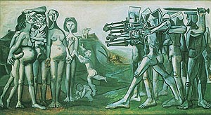 Massacre in Korea (1951) - Pablo Picasso reproduction oil painting