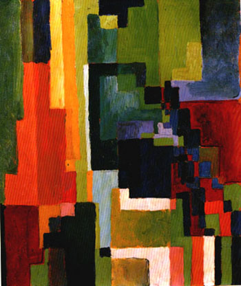 Coloured Forms II (1913) - August Macke reproduction oil painting