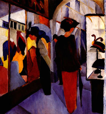 Hat Shop (1913) - August Macke reproduction oil painting