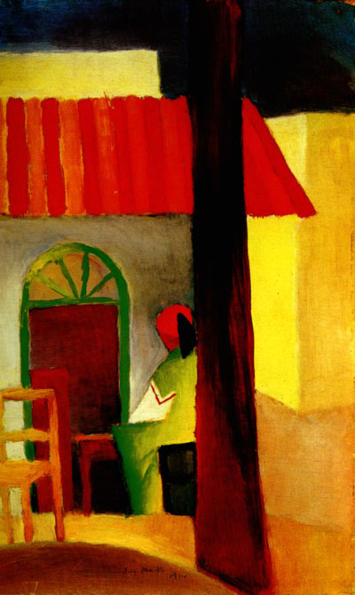 Turkish Cafe I (1914) - August Macke reproduction oil painting