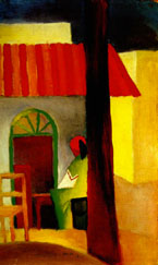 Turkish Cafe I (1914) - August Macke reproduction oil painting