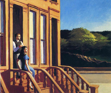 Sunlight on Brownstones 1956 - Edward Hopper reproduction oil painting