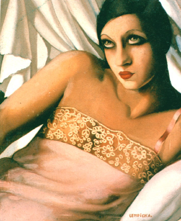 La Chemise Rose 1933 - Tamara de Lempicka reproduction oil painting