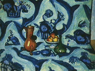 Still Life with Blue Tablecloth 1909 - Henri Matisse reproduction oil painting