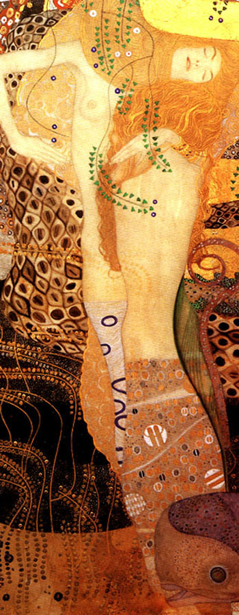 Water Serpent 1 - Gustav Klimt reproduction oil painting