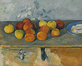 Apples & Plate of Biscuits - Paul Cezanne reproduction oil painting