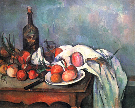 Still Life with Onions - Paul Cezanne reproduction oil painting