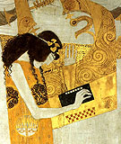 Hymn to Joy (Detail 2 1902) - Gustav Klimt reproduction oil painting