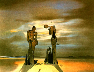 Archaological Reminiscence of Millet's Angelus 1935 - Salvador Dali reproduction oil painting